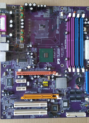 ECS 915P-A reb:1.2A LGA775 DDR2 DDR PCIE-X16 AGP SATA 7.1 combo