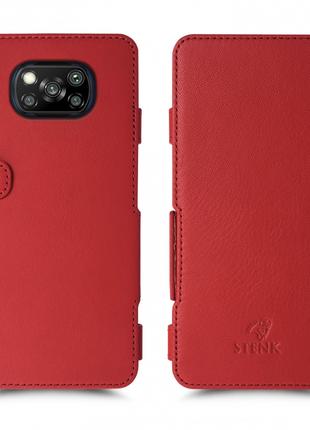 Чехол книжка Stenk Prime для Xiaomi Poco X3 Красный