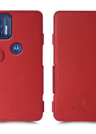 Чехол книжка Stenk Prime для Motorola Moto G9 Plus Красный