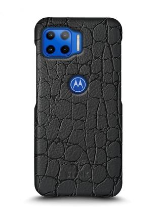 Кожаная накладка Stenk Reptile Cover для Motorola Moto G 5G Pl...