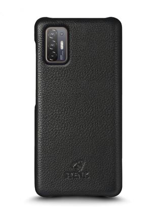 Кожаная накладка Stenk Cover для HTC Desire 21 Pro 5G Чёрная