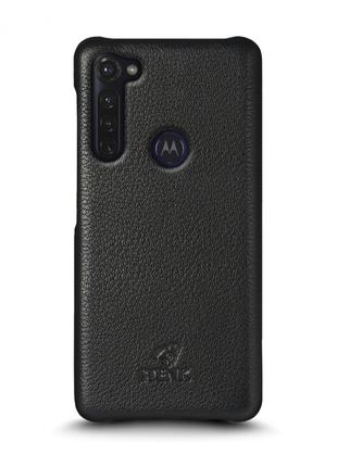 Кожаная накладка Stenk Cover для Motorola Moto G Pro Чёрная