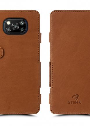 Чехол книжка Stenk Prime для Xiaomi Poco X3 Camel