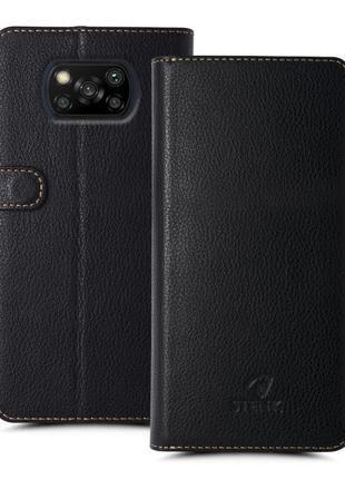 Чехол книжка Stenk Wallet для Xiaomi Poco X3 Черный