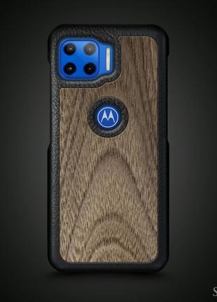 Кожаная накладка Stenk WoodBacker для Motorola Moto G 5G Plus ...