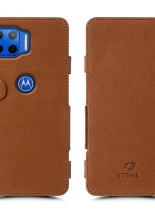 Чехол книжка Stenk Prime для Motorola Moto G 5G Plus Camel