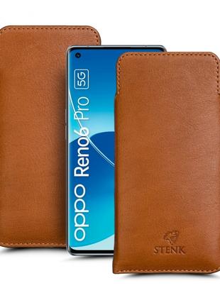 Футляр Stenk Elegance для OPPO Reno6 Pro 5G (Snapdragon) Camel