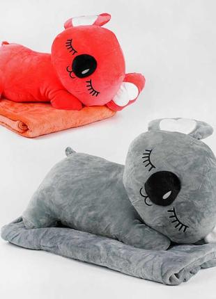 Мягкая игрушка подушка с пледом Спящая коала М 14492, размер о...