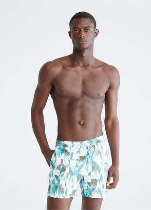 Новые шорты-плавки calvin klein (ck swim palm shorts) с америки l