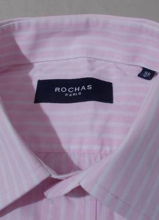 Рубашка розовая полоска 'rochas paris' 50-54р