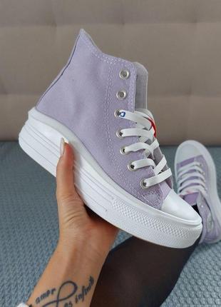 Кроссовки женские converse chuck taylor all star move фиолетов...