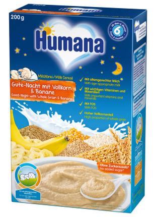 Детская каша Humana молочная Цельнозерновая с бананом Сладкие ...