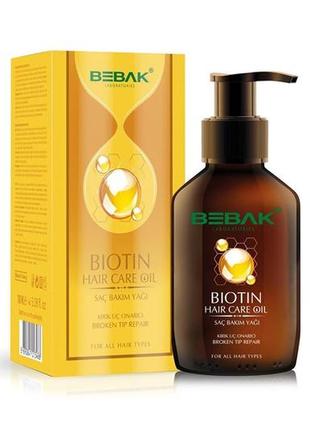 Масло для догляду за волоссям bebak biotin