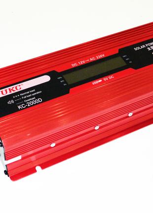 Преобразователь тока AC/DC UKC 2000W KC-2000D с LCD дисплеем