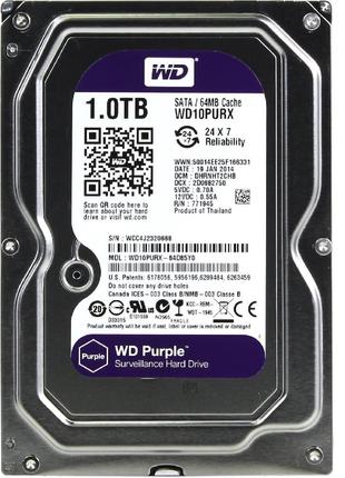 Жесткий диск Western Digital Purple 1TB 64MB 5400rpm WD10PURX ...