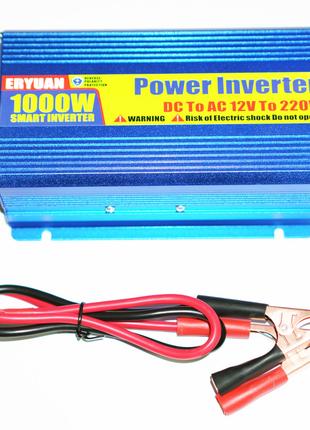 Преобразователь (инвертор) 12V-220V 1000W Blue