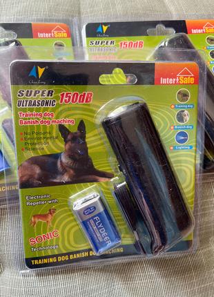 Ультразвуковий відлякувач собак + ліхтарик (батарейка Крона)