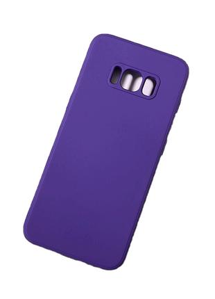 Силиконовый чехол для Samsung Galaxy S8 Фиолетовый микрофибра ...
