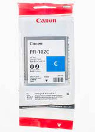 Картридж Canon PFI-102C Cyan для iPF500/ 6x0, блакитний