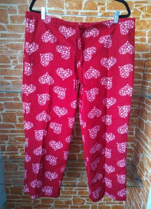 Женские брюки пижама фланель m&amp;s 20-54 xxxl размер