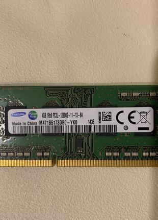 Памʼять Samsung 4Gb So-DIMM PC3L-12800S DDR3-1600 1.35v (M471B...