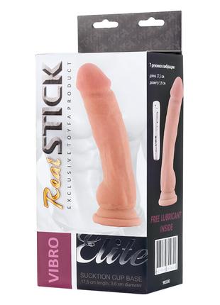 Реалістичний вібратор Toyfa RealStick Elite Vibro, TPR, тілесн...