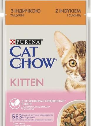 Влажный корм для котят Purina Cat Chow Kitten кусочки в желе с...