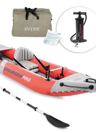 Човен байдарка каяк надувний одномісний для риболовлі Intex EX...
