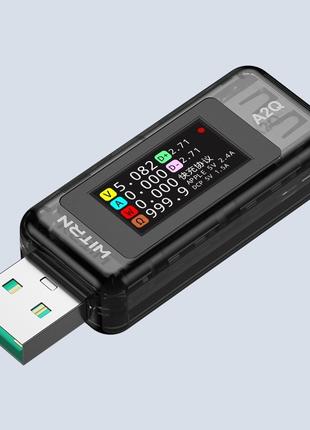 USB тестер напруги та струму WITRN A2Q (з визначенням протокол...