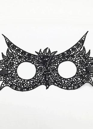 Кружевная маска на лицо "Сова" - размер 19*10см, тканевая