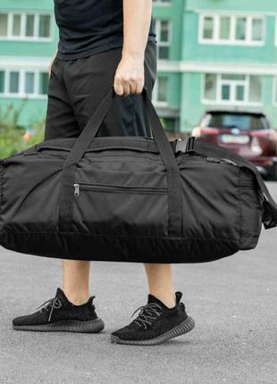 Большая дорожная сумка баул novator походная черная на 80 литр...
