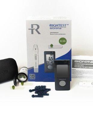 Глюкометр Bionime Rightest ELSA +10 тест полосок бессрочная га...