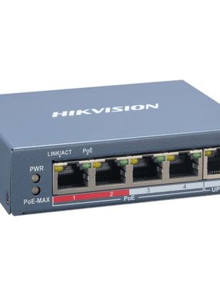 4-портовий керований POE комутатор Hikvision DS-3E1105P-EI