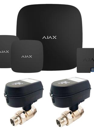 Комплект сигнализации Ajax + кран с электроприводом Honeywell ...