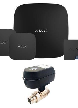 Комплект сигналізації Ajax + кран з електроприводом Honeywell ...