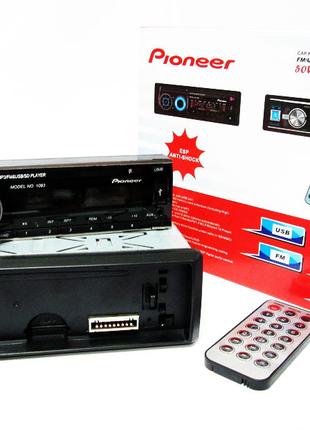 Автомагнитола Pioneer 1093 Съемная панель Usb+Sd+Fm+Aux+ пульт