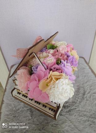 Букет мыльных цветов "Цветущий рояль"