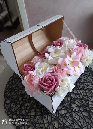 Букет мильних квітів "Квітуча скринька"_2