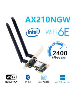 Адаптер WiFi Intel AX210 2.4/5GHz Wi-Fi 6E PCI-E PC модуль