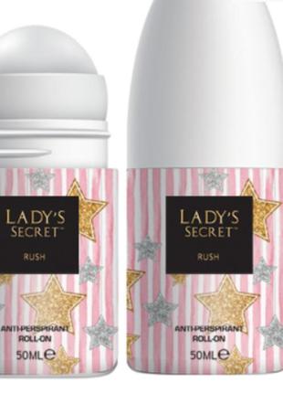 Женский роликовый дезодорант lady's secret rush, 50 мл