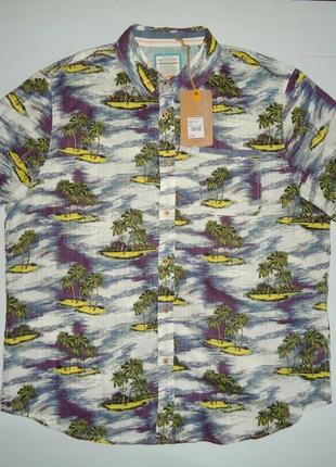 Рубашка  гавайская  mantaray organic cotton гавайка новая (xl)