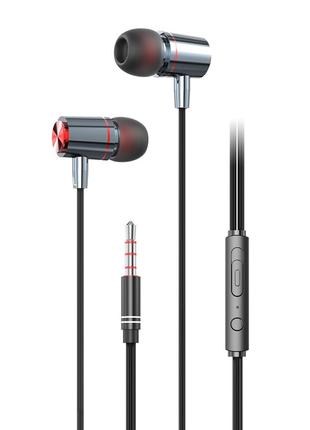 Наушники вакуумные проводные с микрофоном CHAROME A6 Red Dot Ч...