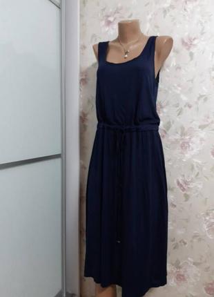 Плаття - сарафан, синього кольору