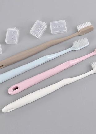 4 шт набор зубных щеток средней жесткости brush travel
