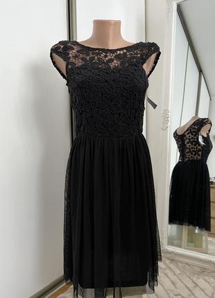 Черное платье с сетевой красивой спинкой. платье с евросеткой ...