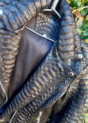 Куртка косуха з натуральної шкіри дикого пітону драгон dragon ...