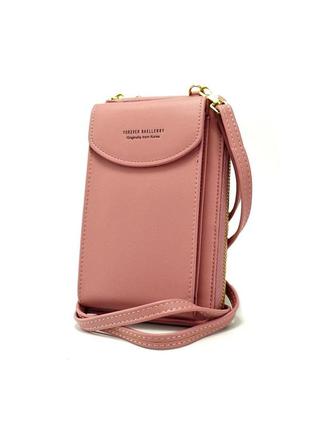 Жіноча сумка-гаманець baellerry forever young світло-рожева