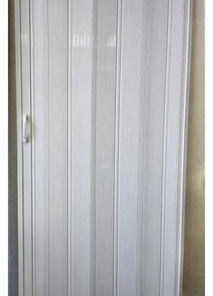 Дверь-гармошка межкомнатная белый ясень,размер 82х203см. Доставка