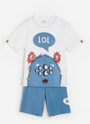 Пижамный комплект футболка шорты reserved мальчике лето мальчи...
