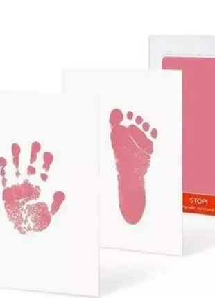 Штамп для отпечатков ручек и ножек малыша 0-6 месяцев Розовый